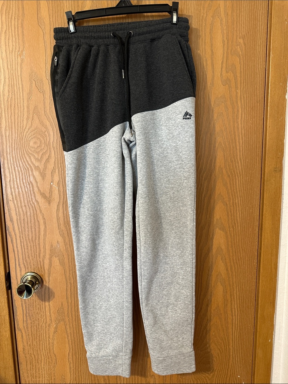 Kids' Two-Tone Black and Gray Jogger Pants